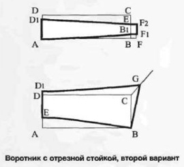 Отложной воротник с отрезной стойкой. Второй вариант